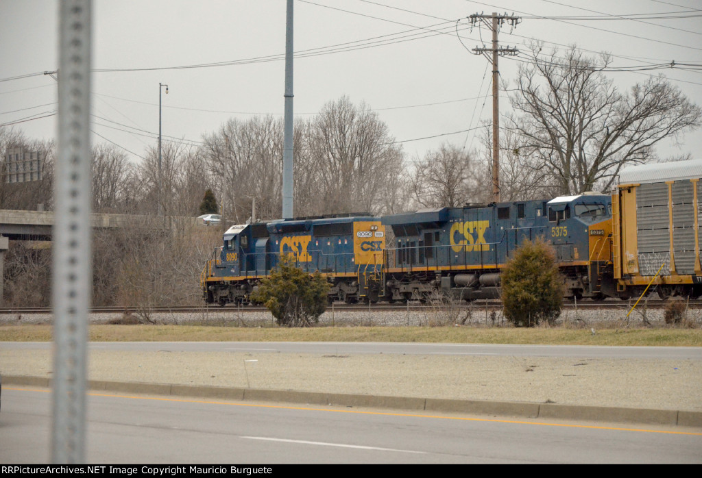 CSX SD40-2 and ES40DC leading a train